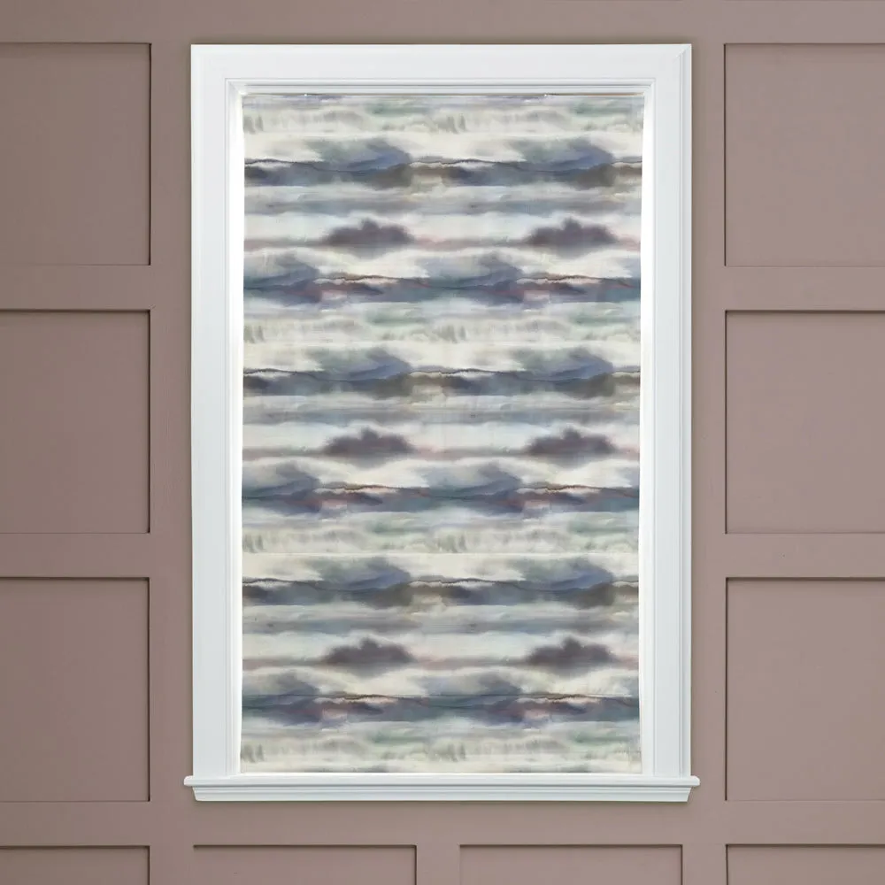 Fjord Printed Cotton Made to Measure Roman Blinds Slate