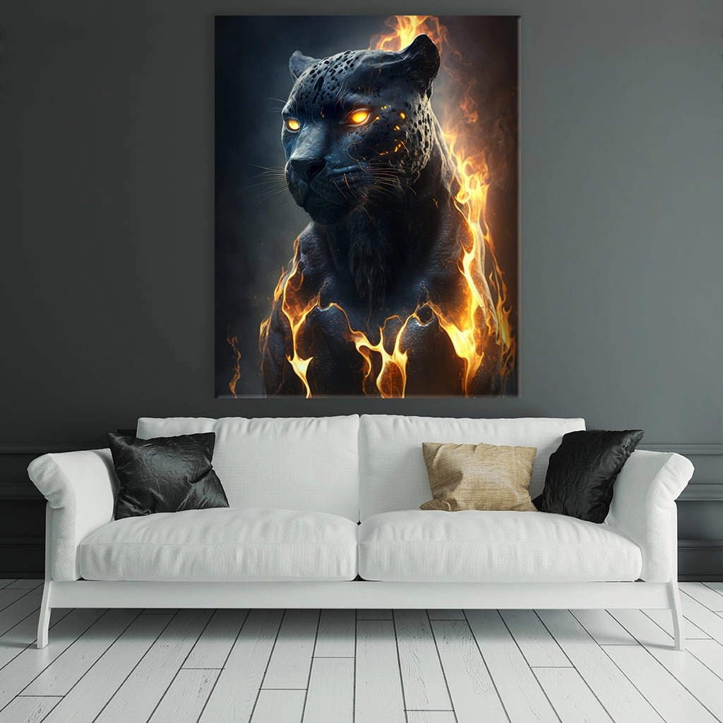 Flamed Black Panther by Zenzdesign