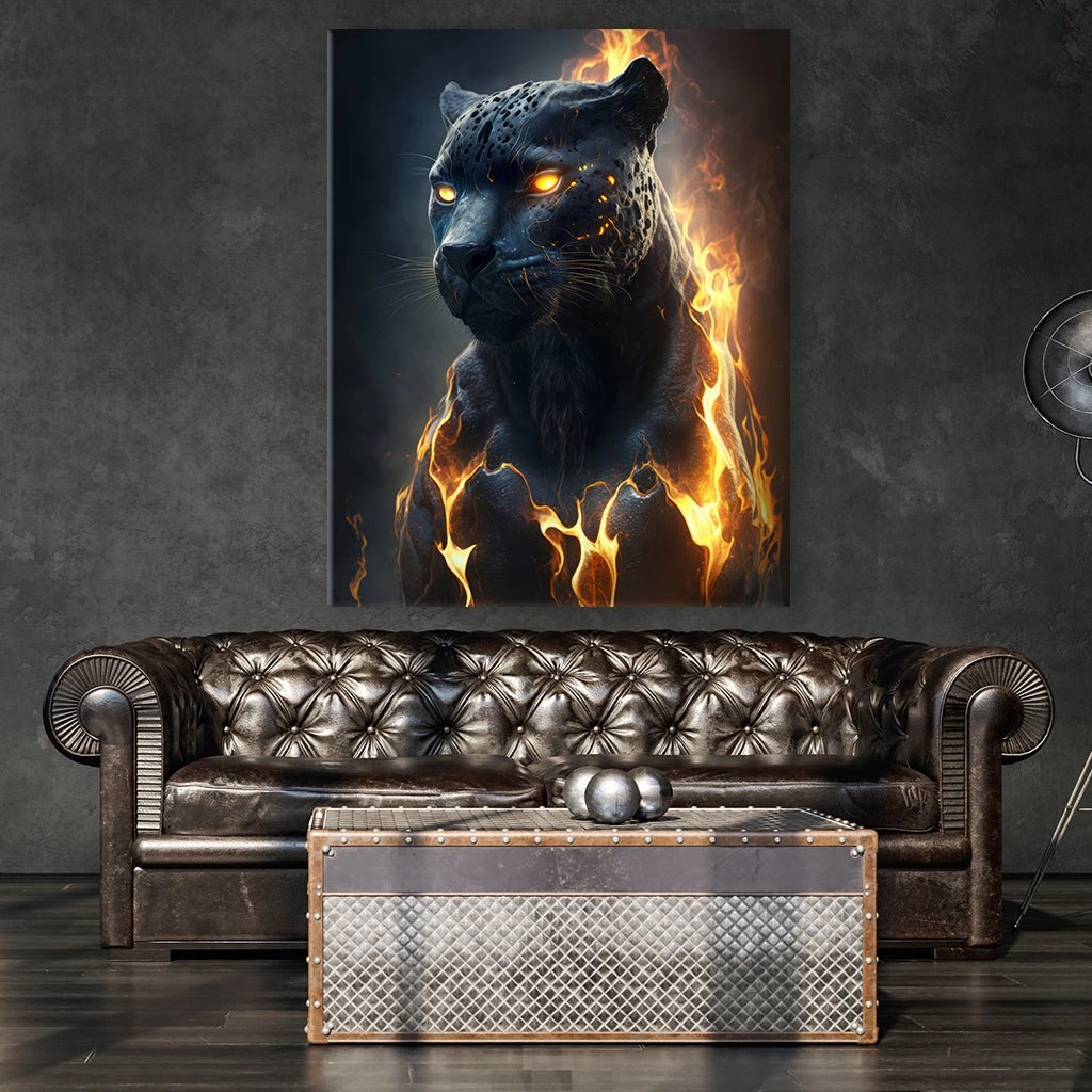 Flamed Black Panther by Zenzdesign