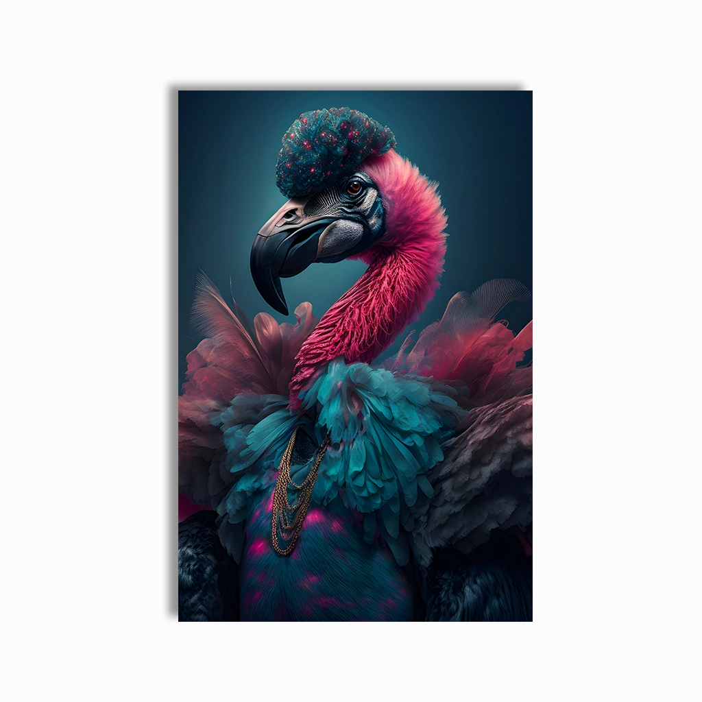 Flamingo Beauty by Juliano de Araujo framed mural artwork