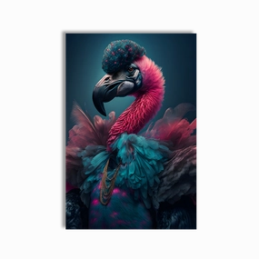 Flamingo Beauty by Juliano de Araujo framed mural artwork