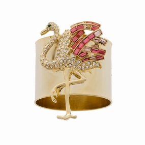 Flamingo Napkin Rings, Set of Two mini desktop sculpture