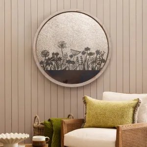 Fleur Et Faune Circle Antique Mirror Greywash modern fashion rug  
