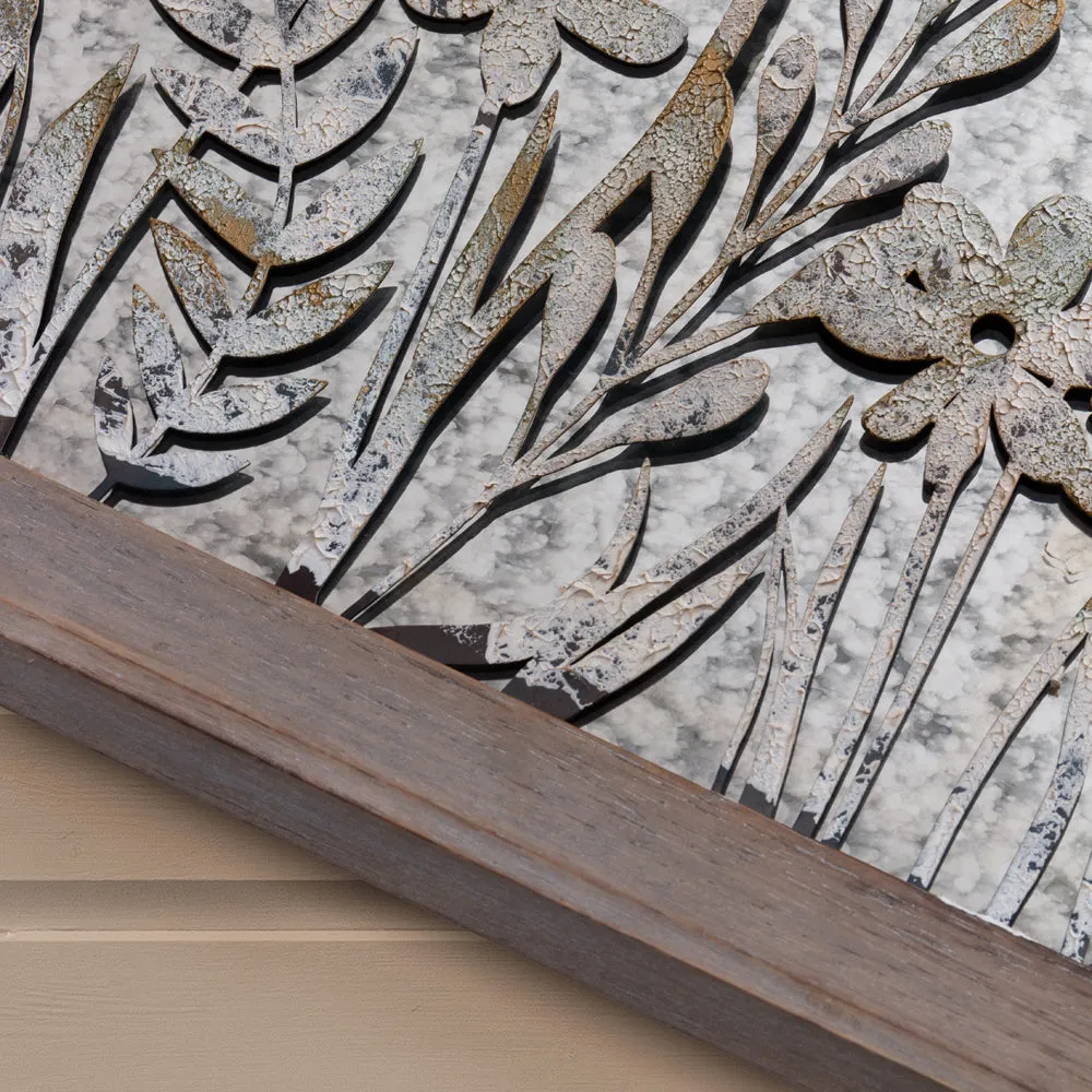Fleur Et Faune Square Antique Mirror Greywash