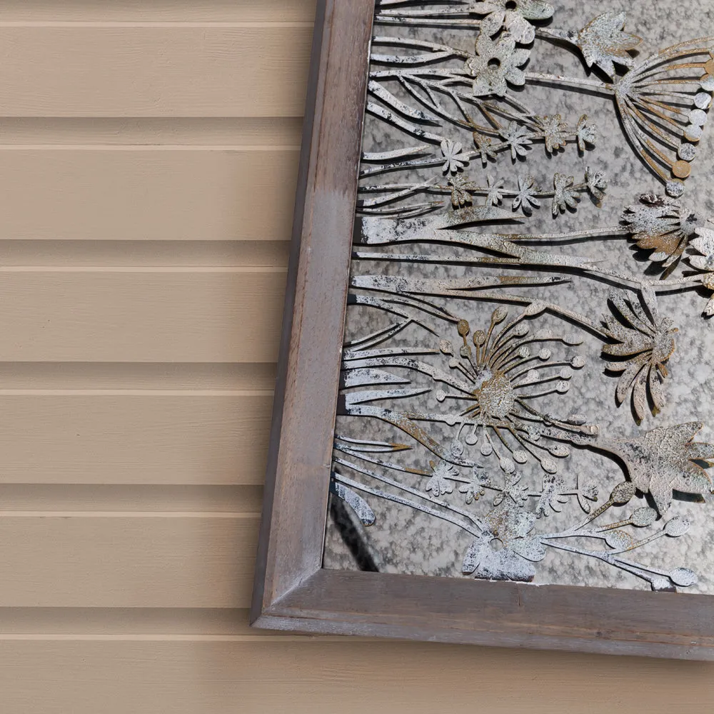 Fleur Et Faune Square Antique Mirror Greywash