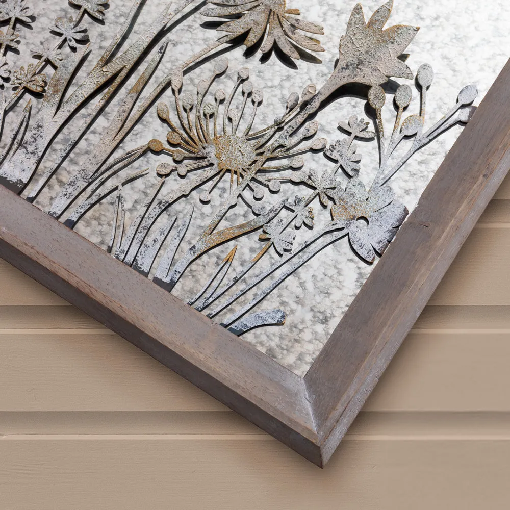 Fleur Et Faune Square Antique Mirror Greywash