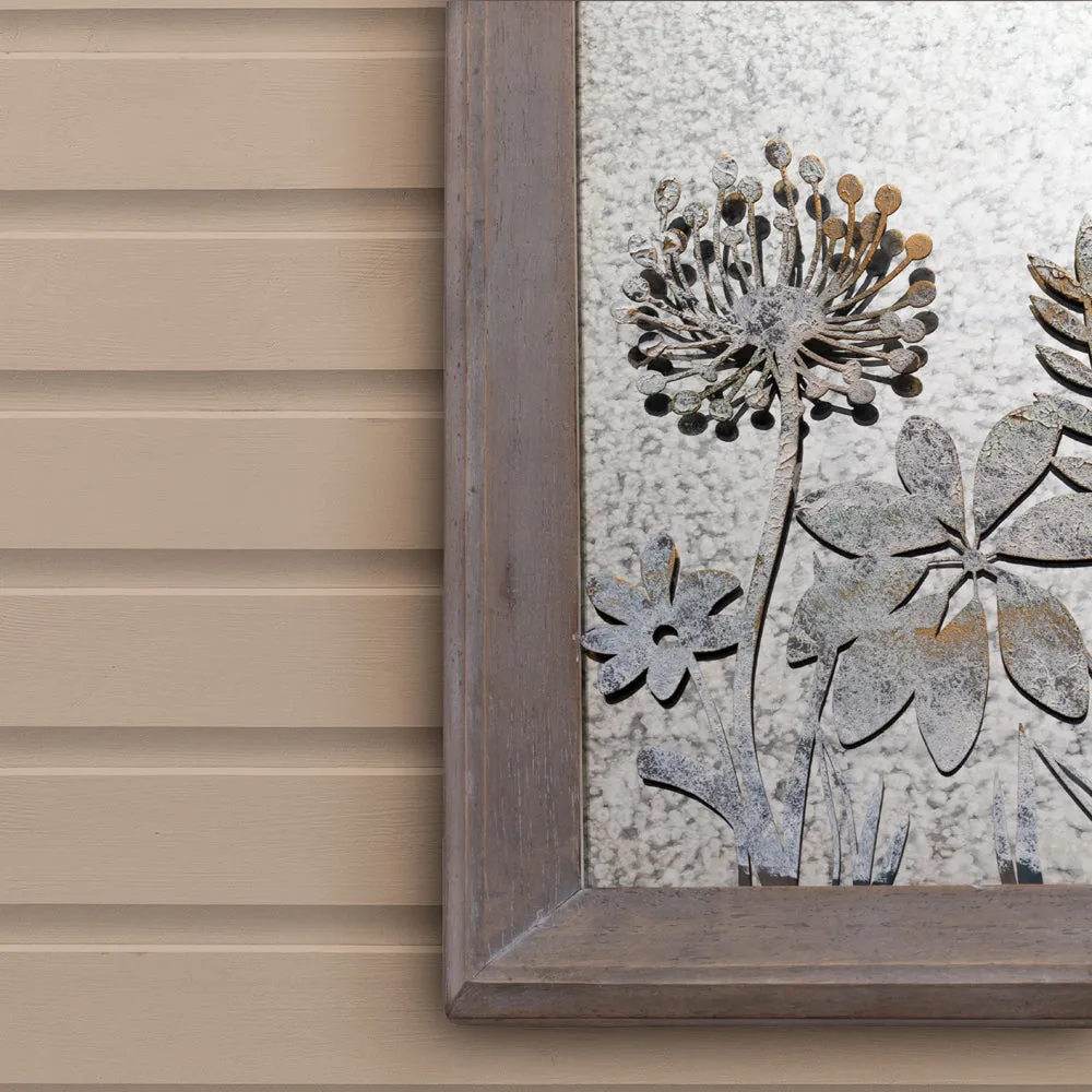 Fleur Et Faune Square Antique Mirror Greywash