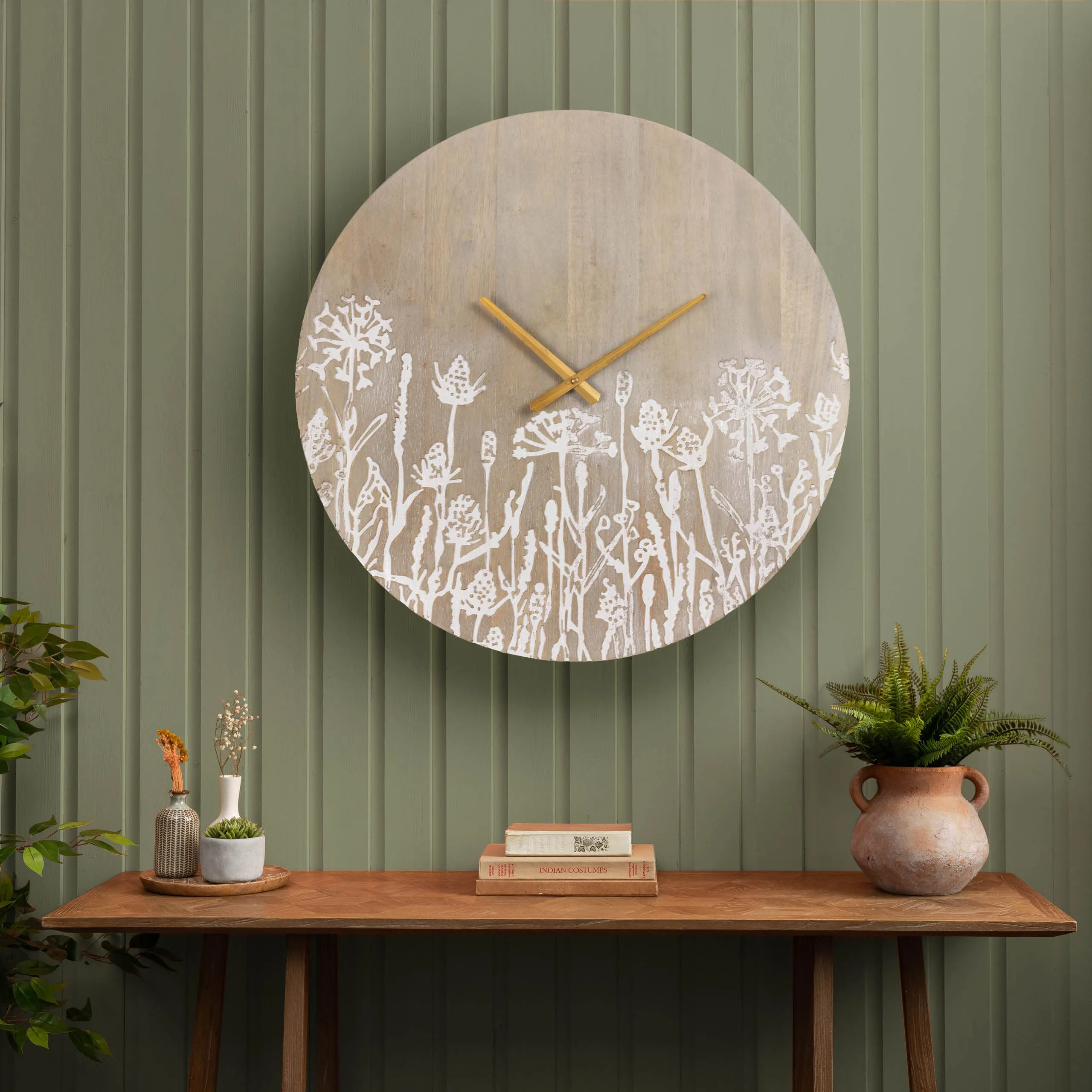 Fleur Et Faune Wooden Clock Greywash modern fashion rug  