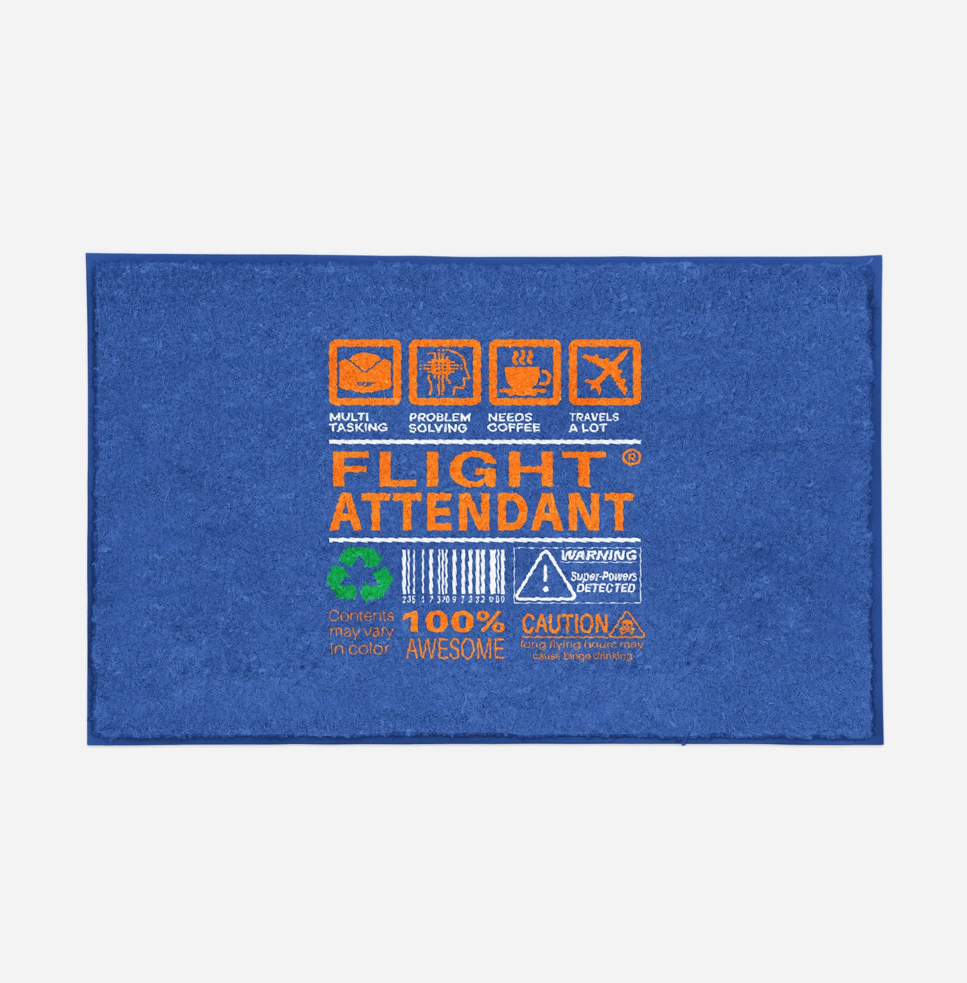 Flight Attendant Label Designed Door Mats