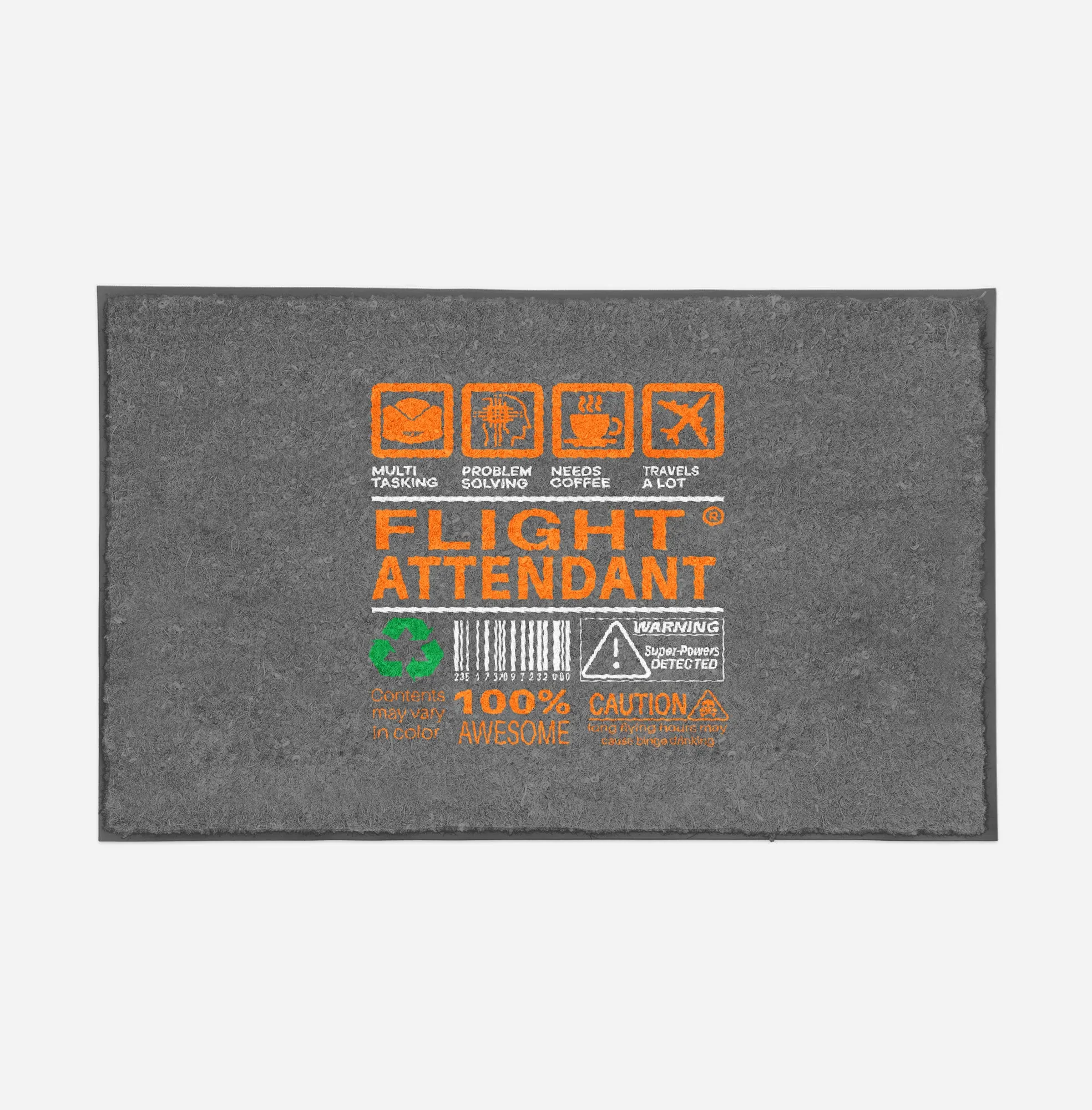 Flight Attendant Label Designed Door Mats