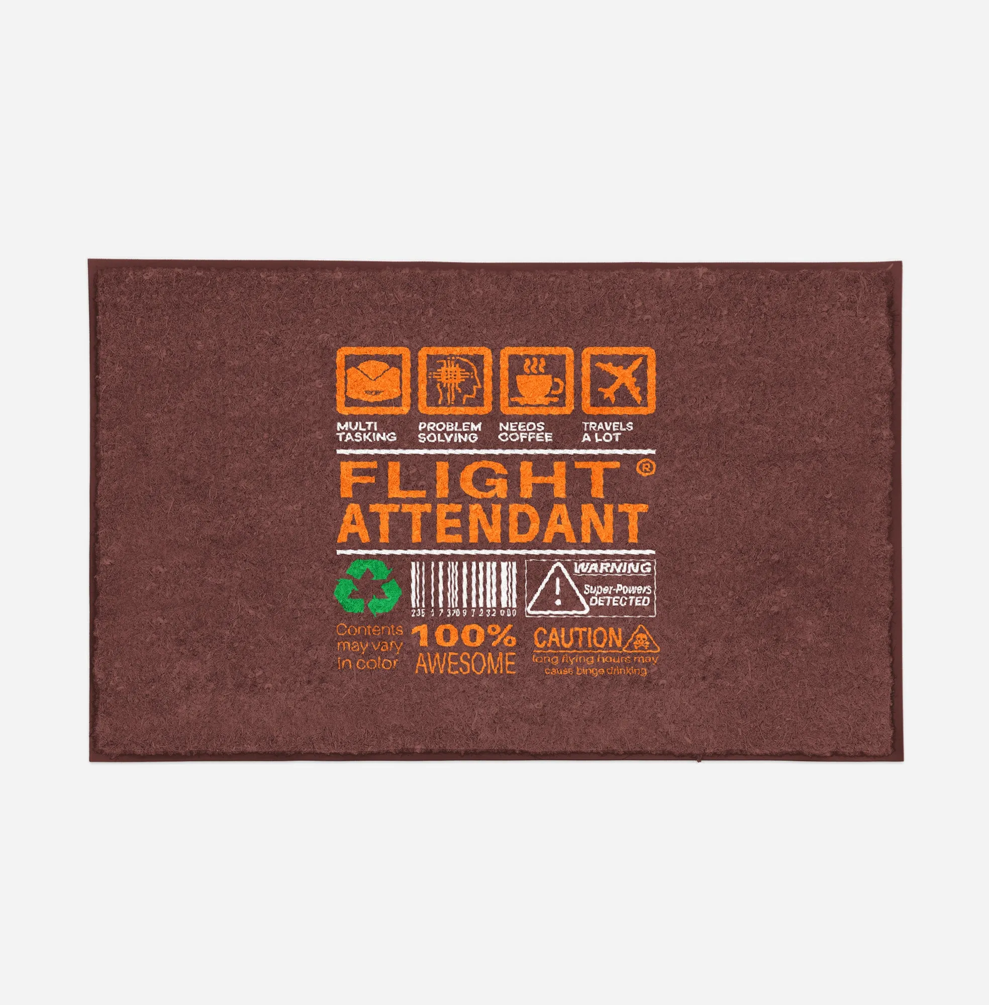Flight Attendant Label Designed Door Mats