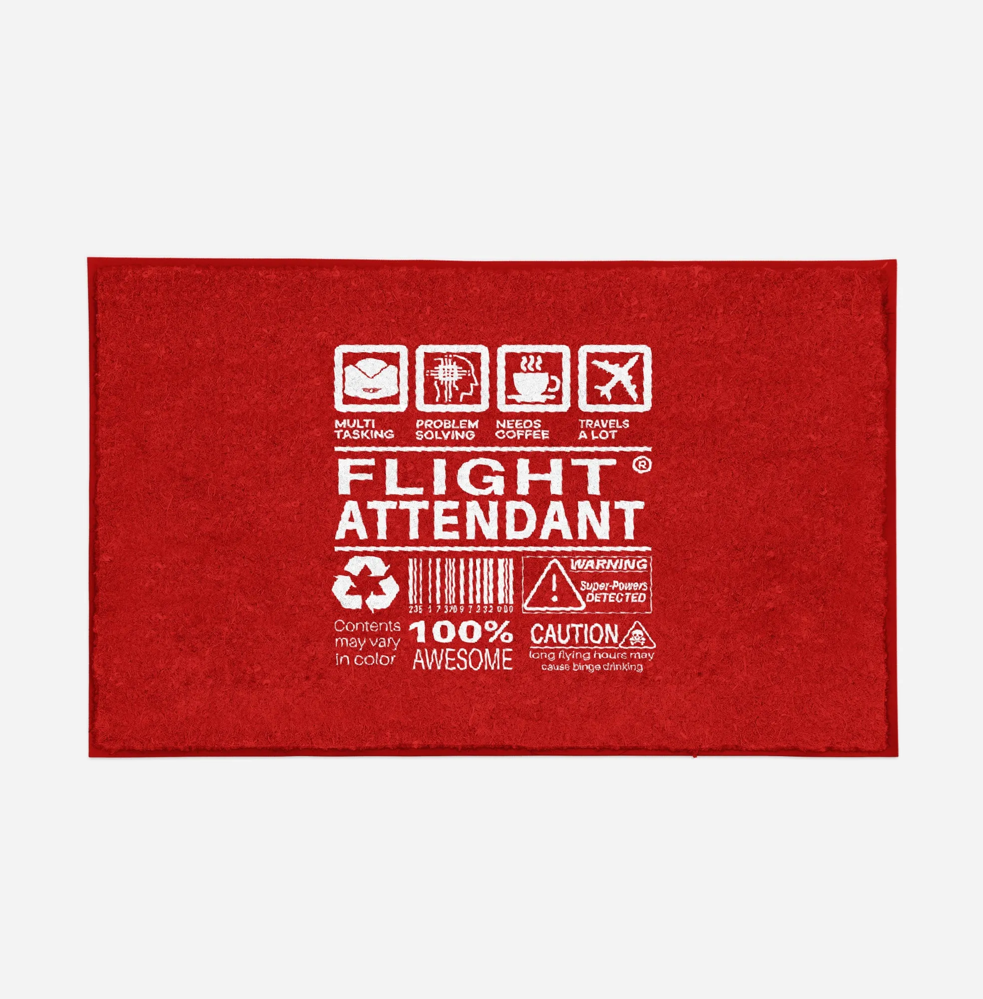 Flight Attendant Label Designed Door Mats