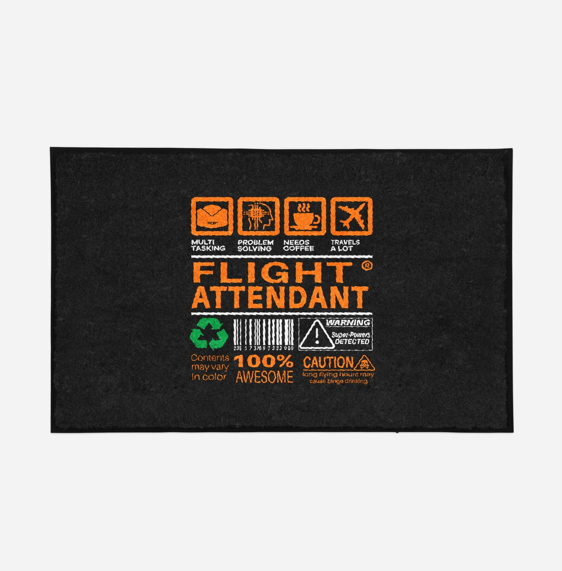 Flight Attendant Label Designed Door Mats