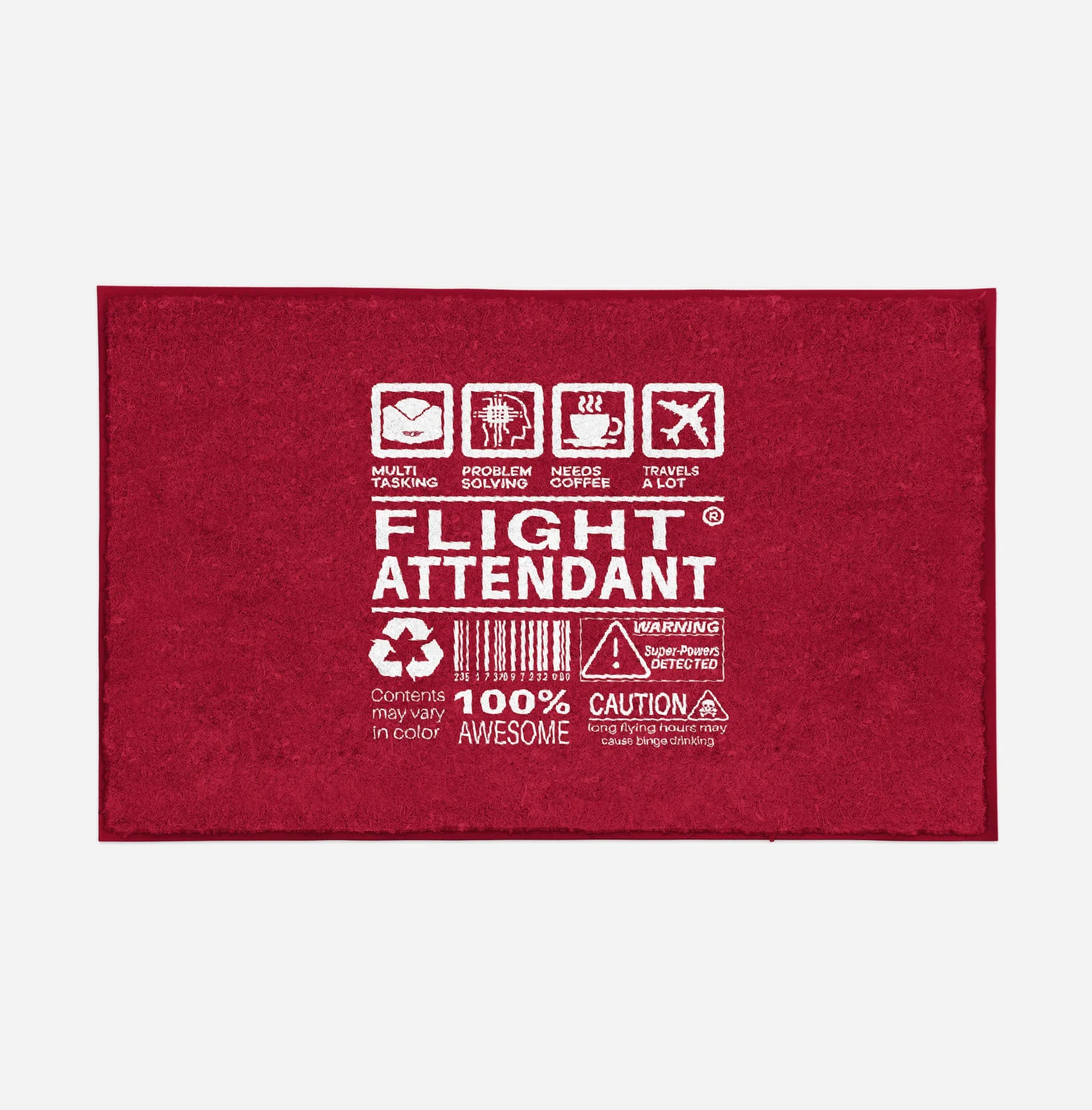 Flight Attendant Label Designed Door Mats