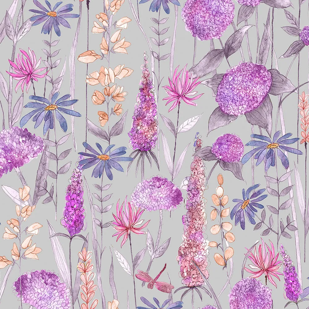 Florabunda Printed Cotton Made to Measure Roman Blinds Fuchsia Pink