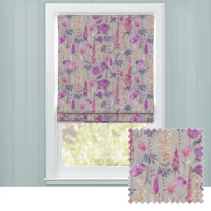 Florabunda Printed Cotton Made to Measure Roman Blinds Fuchsia Pink chic floor carpet  