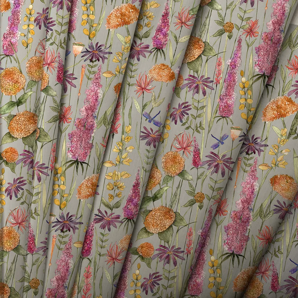 Florabunda Printed Cotton Made to Measure Roman Blinds Russet/Beige