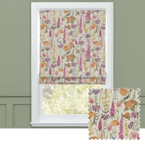 Florabunda Printed Cotton Made to Measure Roman Blinds Russet/Cream chic floor carpet  