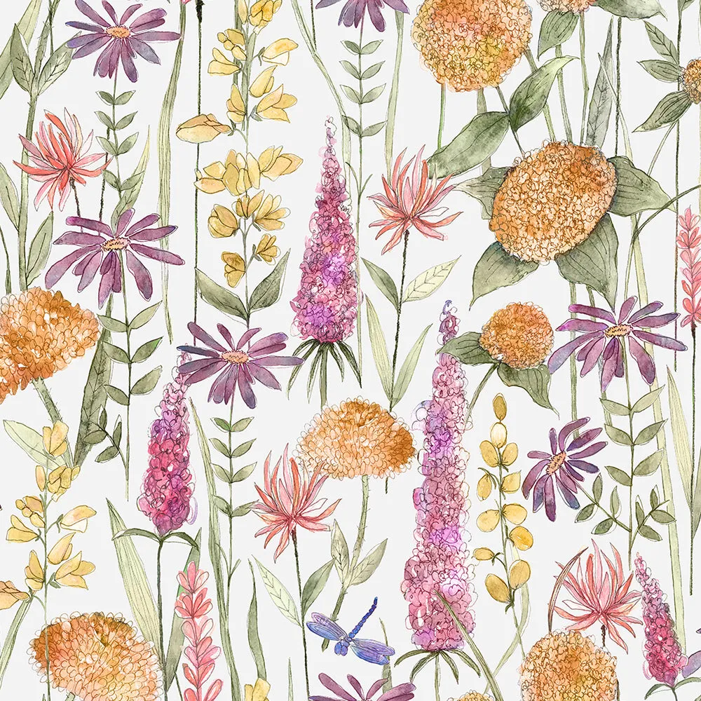 Florabunda Printed Cotton Made to Measure Roman Blinds Russet/Cream