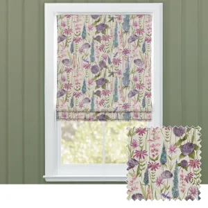 Florabunda Printed Cotton Made to Measure Roman Blinds Verde/Cream chic floor carpet  