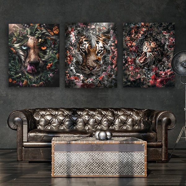 Floral - Triptych by Zenzdesign