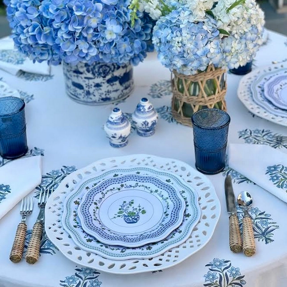 Floral Cache Pot Melamine Dinnerware Collection