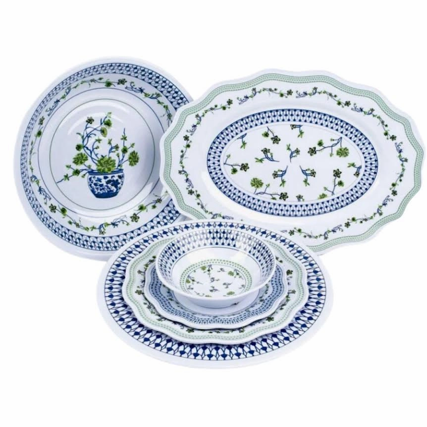 Floral Cache Pot Melamine Dinnerware Collection cute desktop display