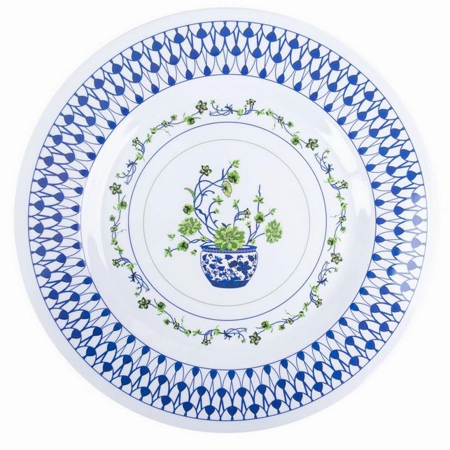 Floral Cache Pot Melamine Dinnerware Collection
