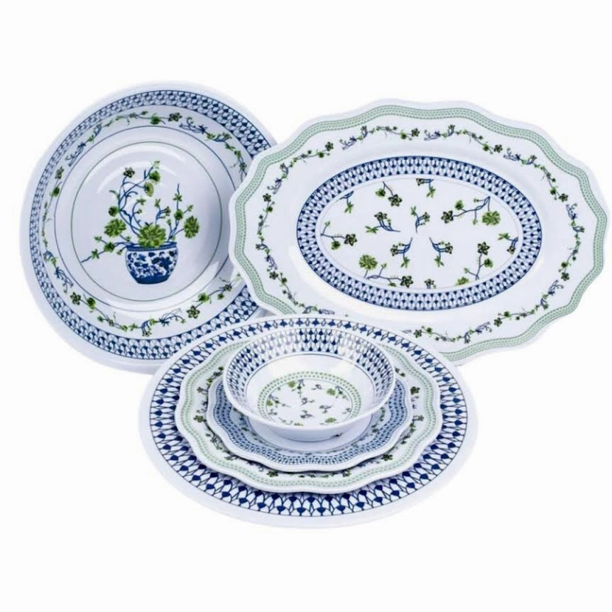 Floral Cache Pot Melamine Dinnerware Collection mini desktop sculpture