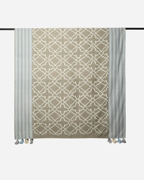 Florencia Weft Ikat Cotton Table Cover ceramic table ornament