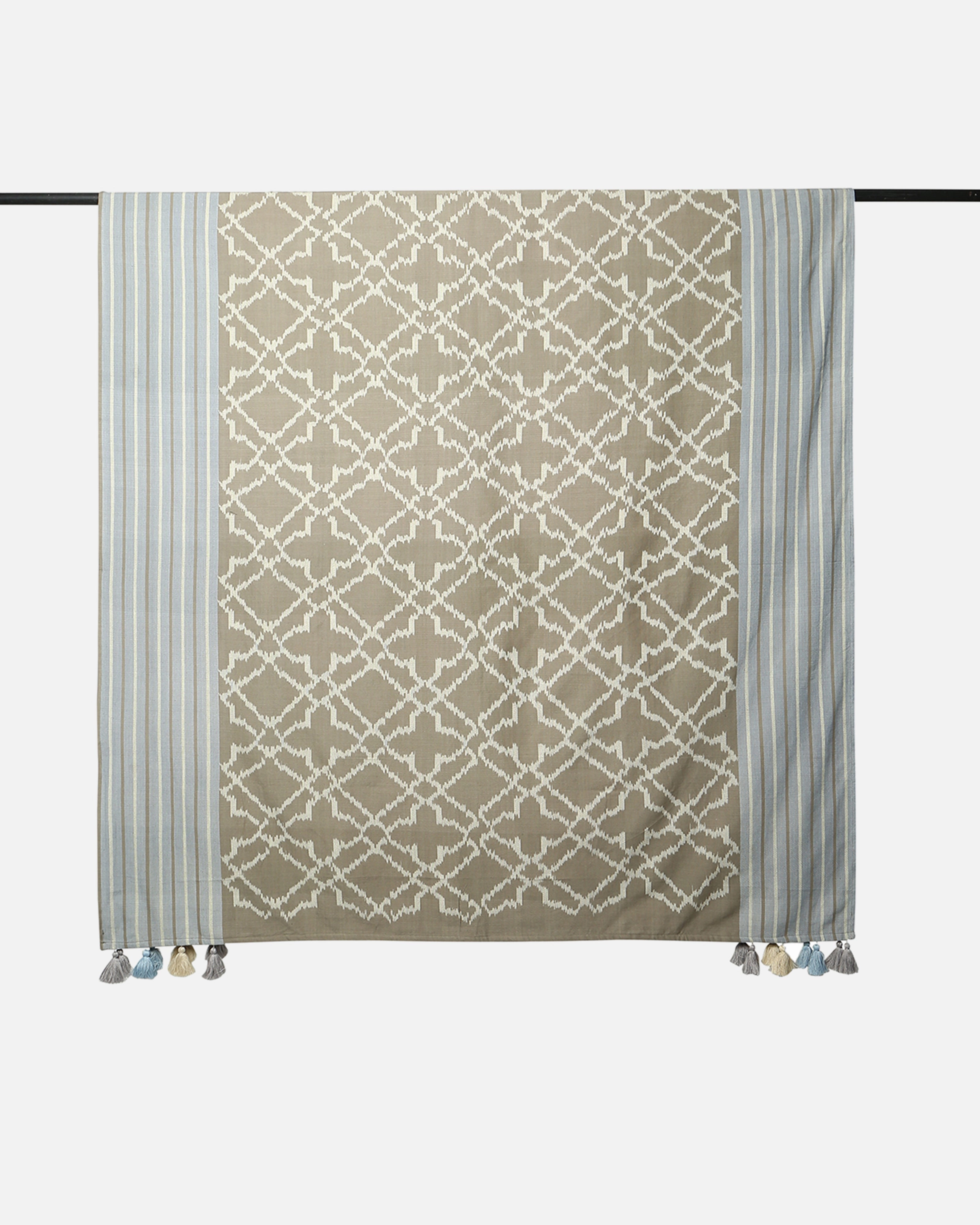 Florencia Weft Ikat Cotton Table Cover ceramic table ornament
