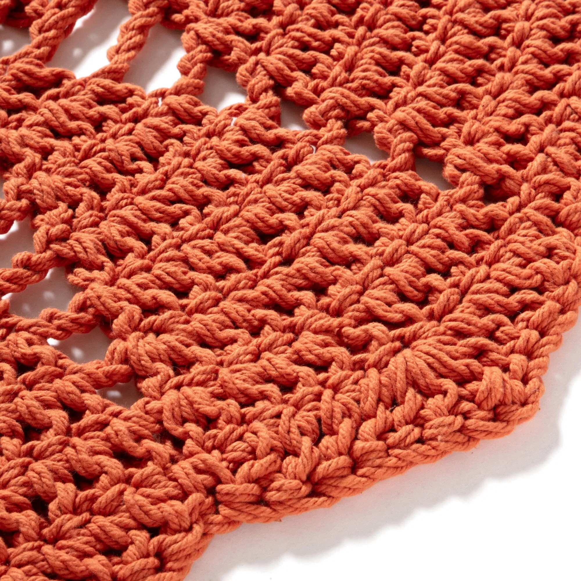 Flower Crochet Rug 1000 Orange