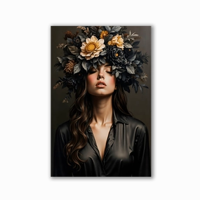 Flower Crown by Adrian Vieriu framed mural artwork