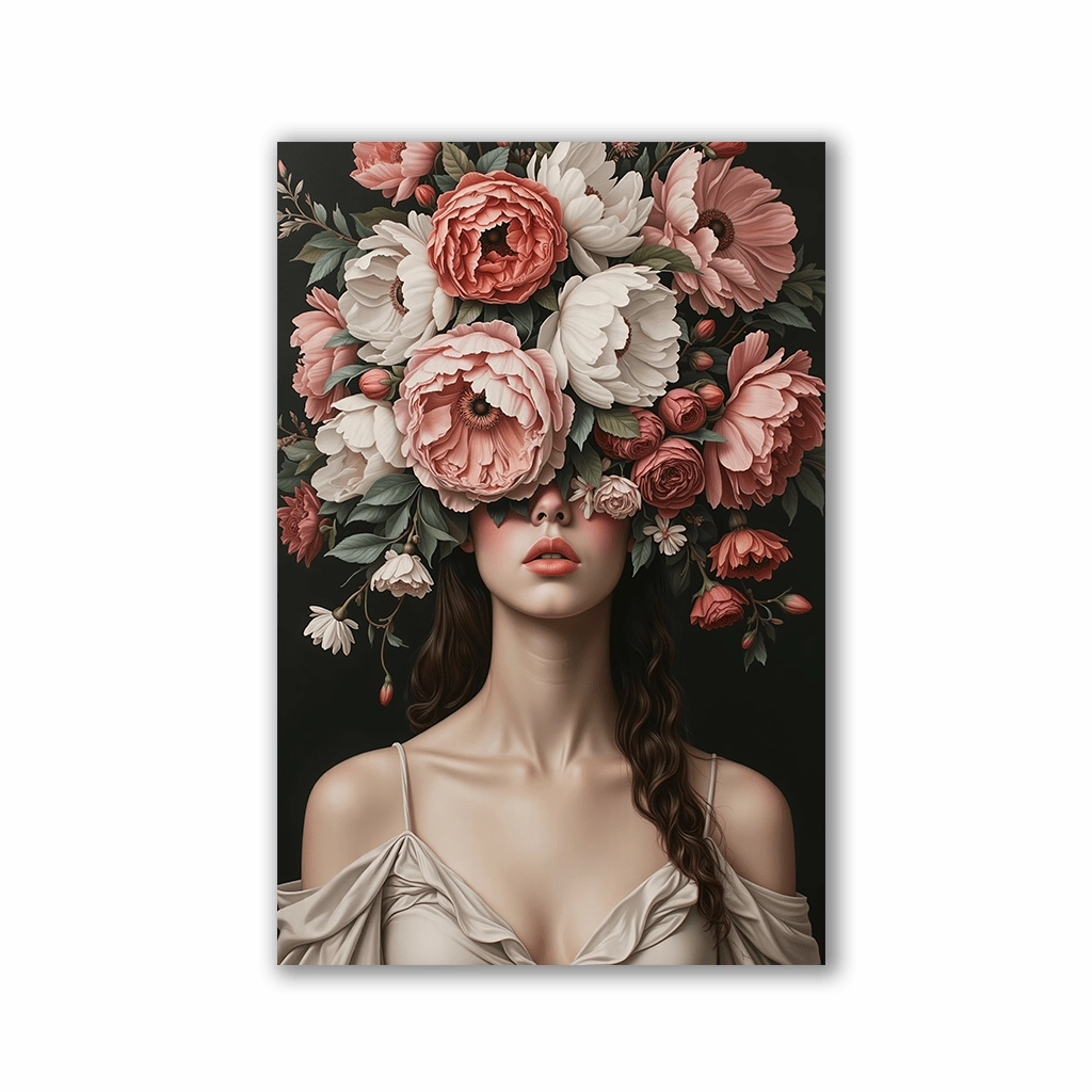 Flower Girl by Adrian Vieriu framed mural artwork