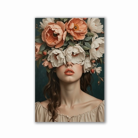 Flower Maid by Adrian Vieriu framed mural artwork