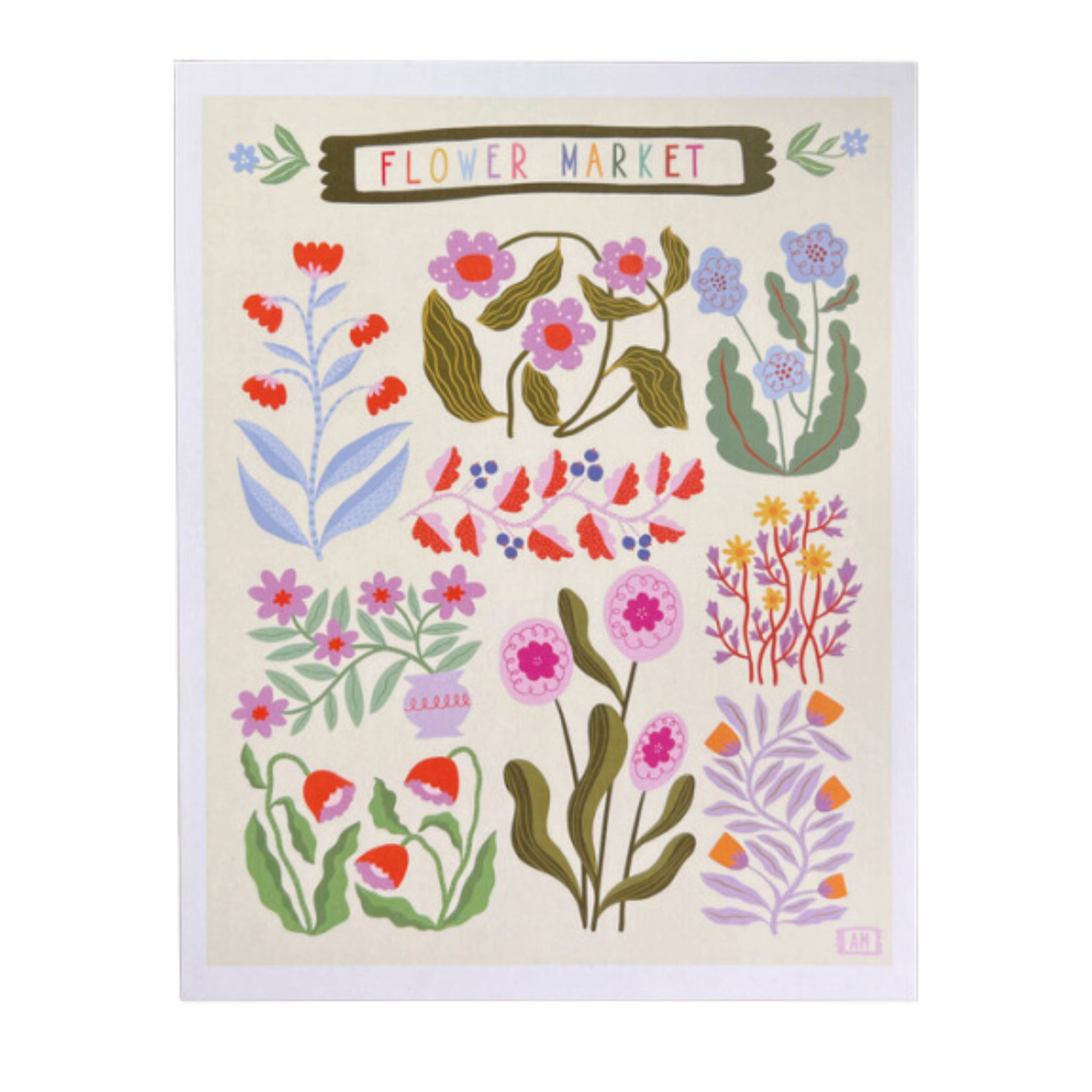 FLOWER MARKET minimalist art object  