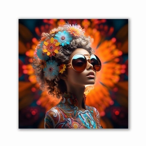 Flower Power by Rosa Piazza framed mural artwork