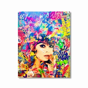 Flower Power by RS Artist framed mural artwork