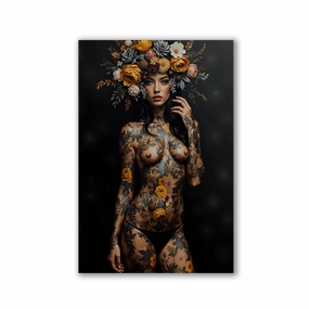 Flower Skin Beauty by Adrian Vieriu framed mural artwork