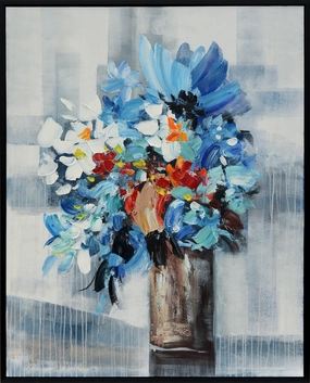 Flower Vase Handmade Oil Painting artistic wall mural