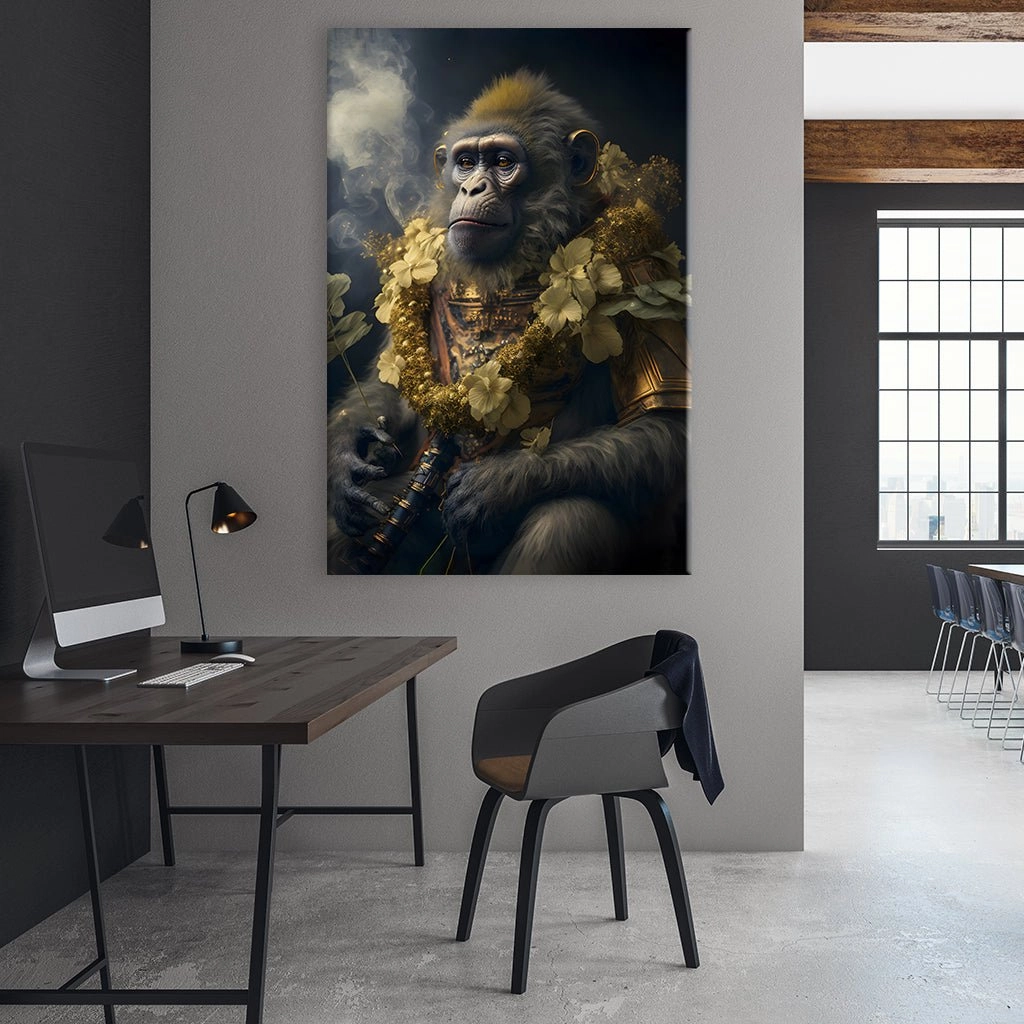 Flower Warrior Monkey by Juliano de Araujo