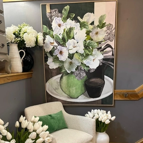 Flowers in Vase Canvas 143cm modern mural painting