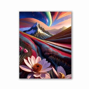 Flowers on Aldebaran by Aldanis framed mural artwork
