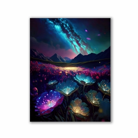 Flowers on Sirius Galaxy by Aldanis framed mural artwork