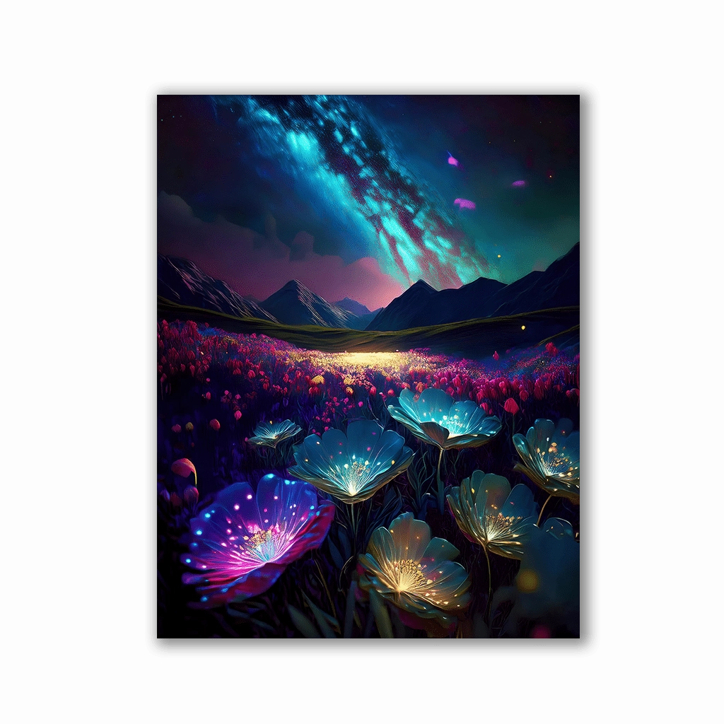 Flowers on Sirius Galaxy by Aldanis framed mural artwork