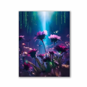 Flowers on Sirius Matrix by Aldanis framed mural artwork