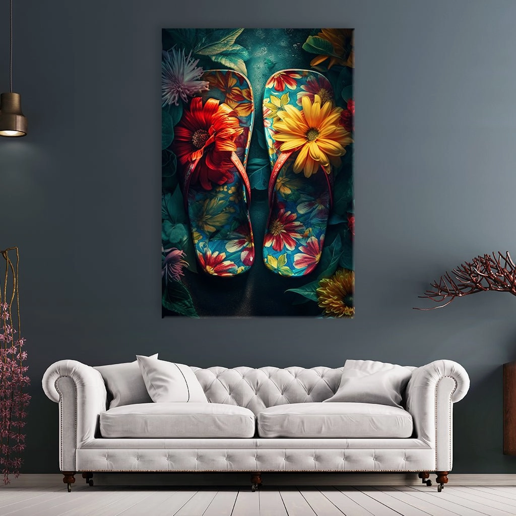Flowery Flip Flops No2 by Himmelmiez 