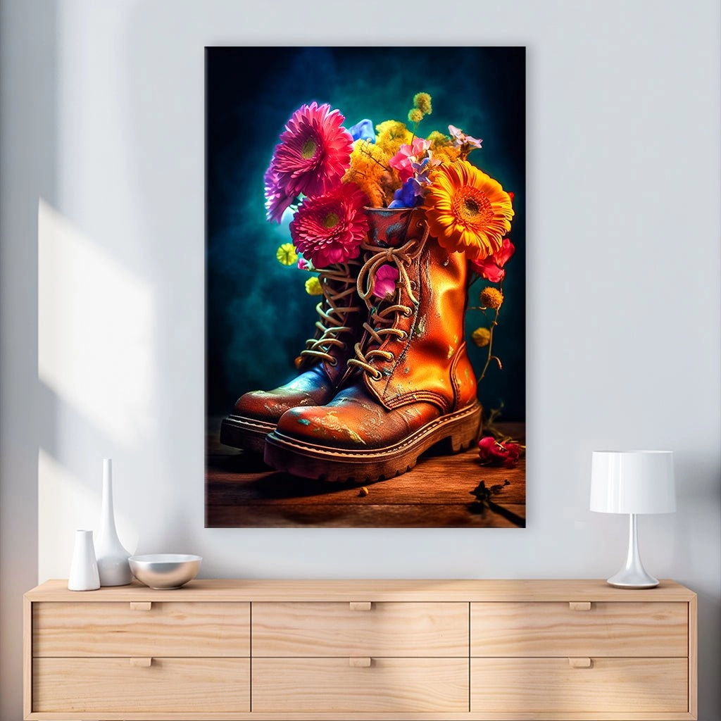 Flowery Hiking Boots by Himmelmiez 