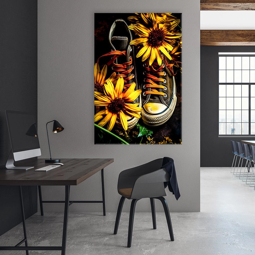 Flowery jeans shoes No2 by Himmelmiez 