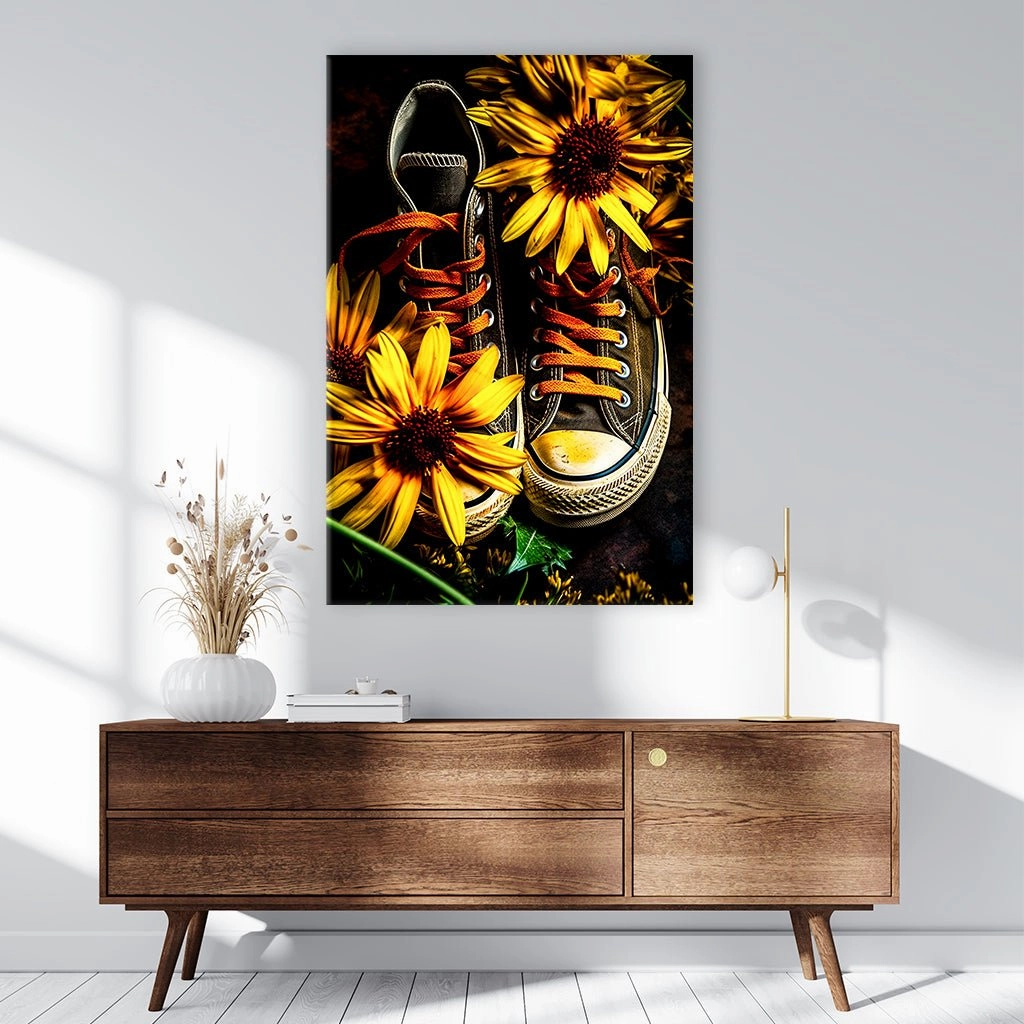 Flowery jeans shoes No2 by Himmelmiez 